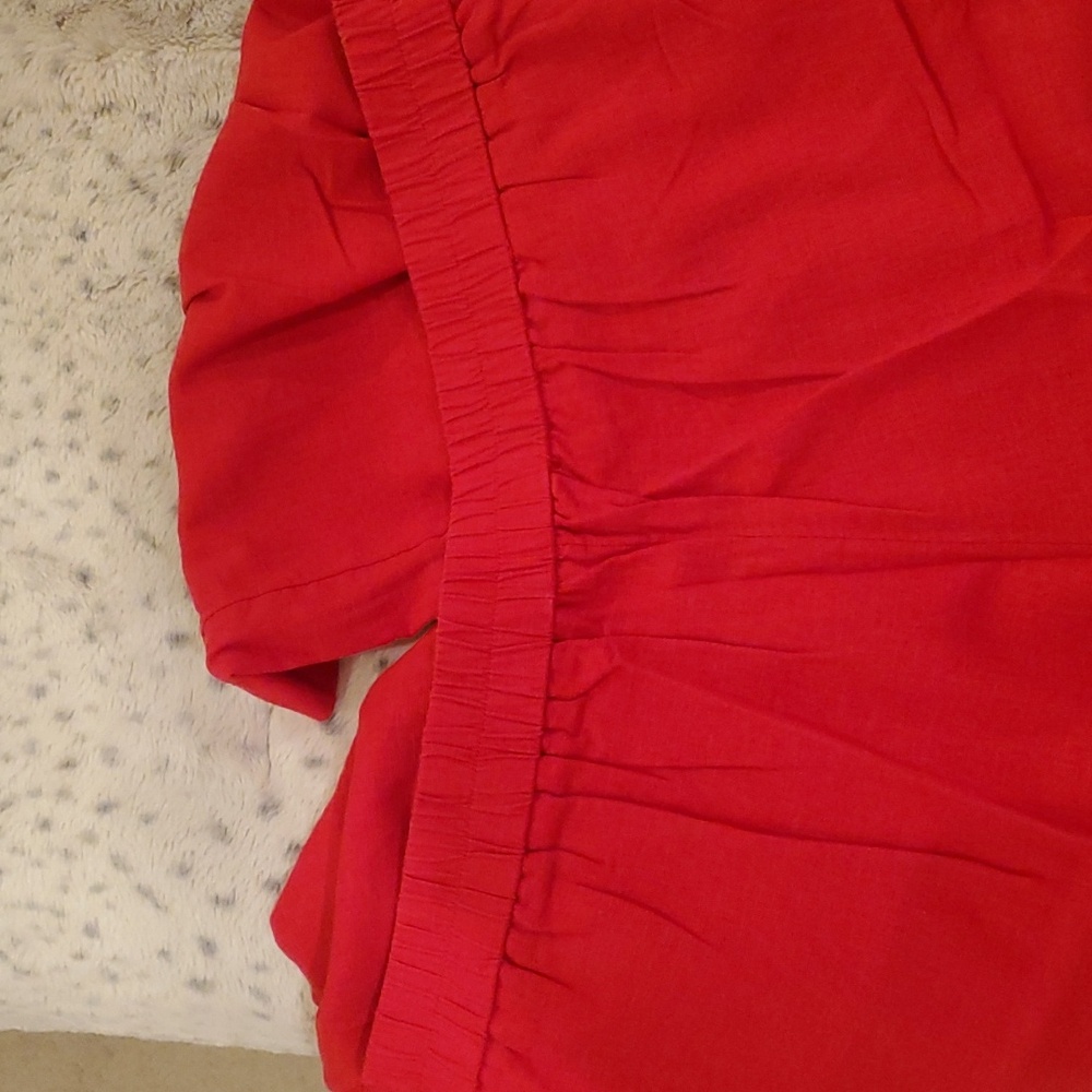 Loose Red Linen Pants - Picture 5 of 5